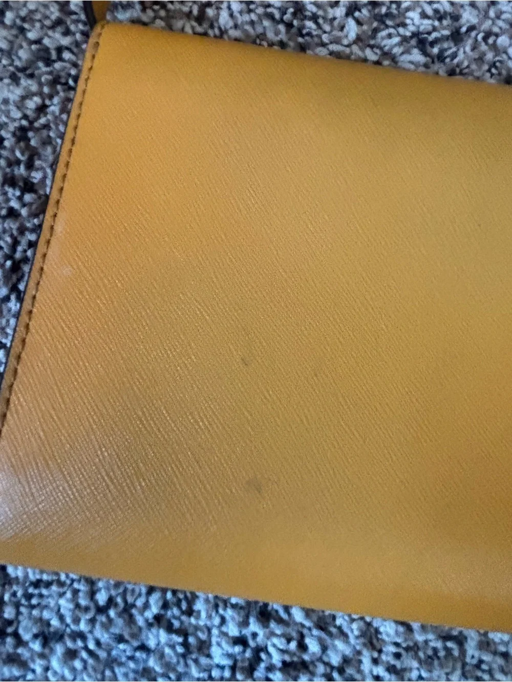 Michael Kors Yellow Saffiano Leather Crossbody Clutch Bag